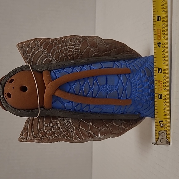 Handmade Signed Red Clay New Mexico Indian Angel by Debra Smith Wills - Picture 15 of 16